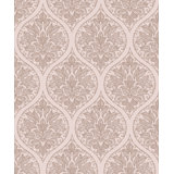 Emporium Metallic Ogee Damask 3D Embossed 33' L x 21" W Wallpaper Roll