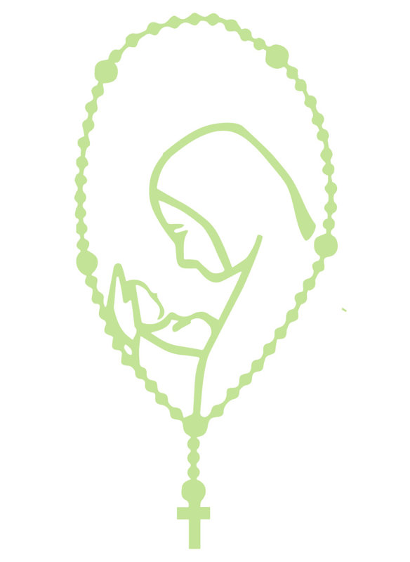 Décalcomanie murale marie rosary maman, H 36 po x l 18 po x P 0,01 po, Tarte à la lime
