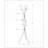 Coat Racks, Freestanding 11-Hook Modern Hall Tree 74"H Entryway Organizer | Black | Metal