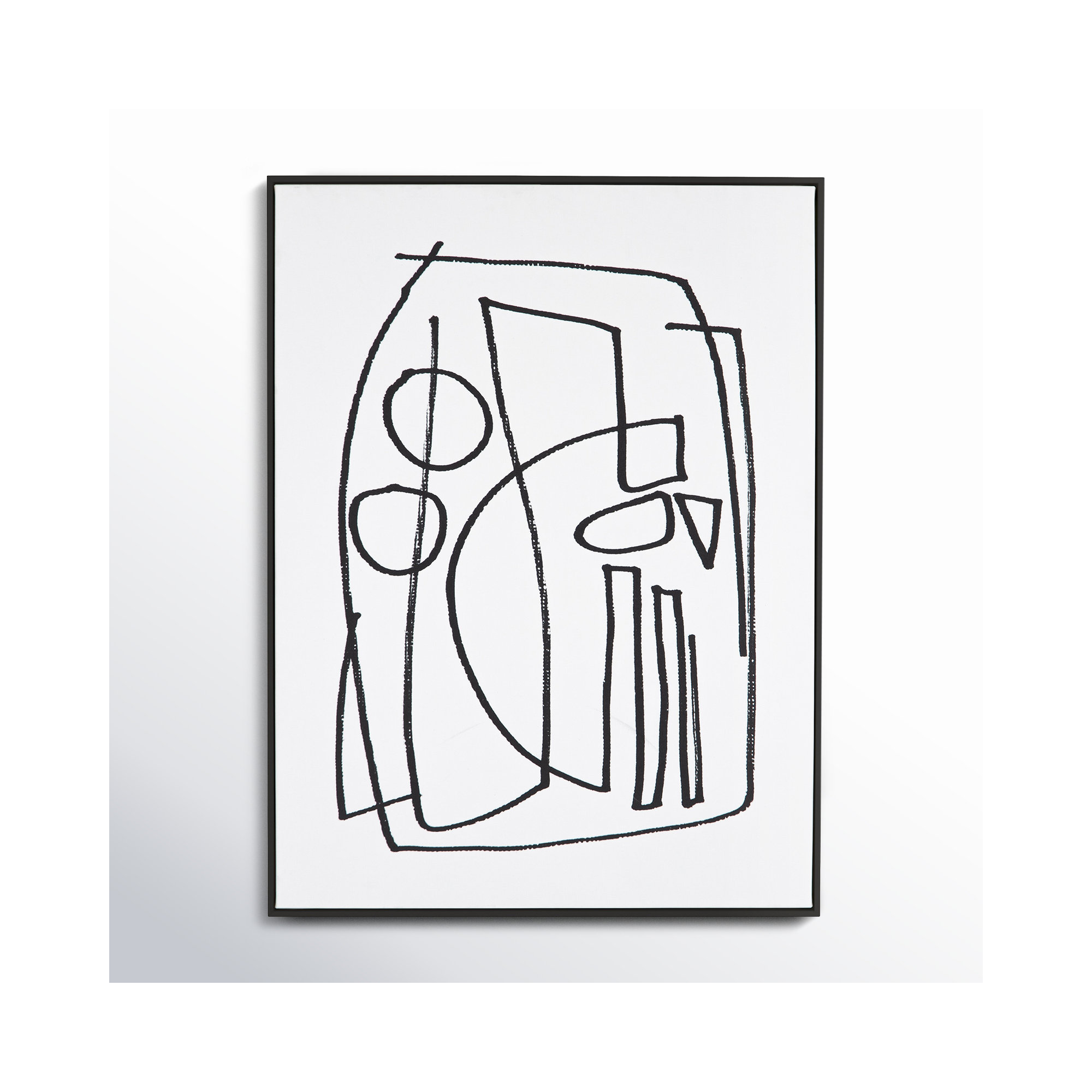 Stark 2 by Dan Hobday, Black Floater Framed, 40" H x 30" W x 2" D