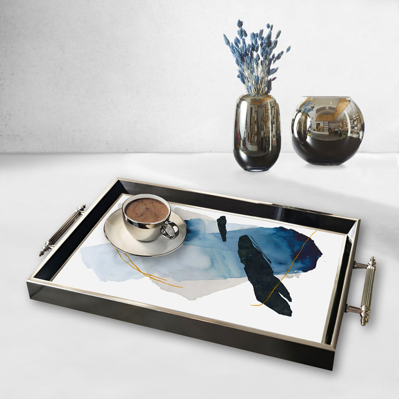 Elegant Glass Tray, 19.7 x 11.4 x 1.4 inches | 100% Durable Glass Construction | Easy to Clean with Damp Cloth | Ideal for Serving, Decorative Display, and Organizing | Stylish Addition to Home Décor