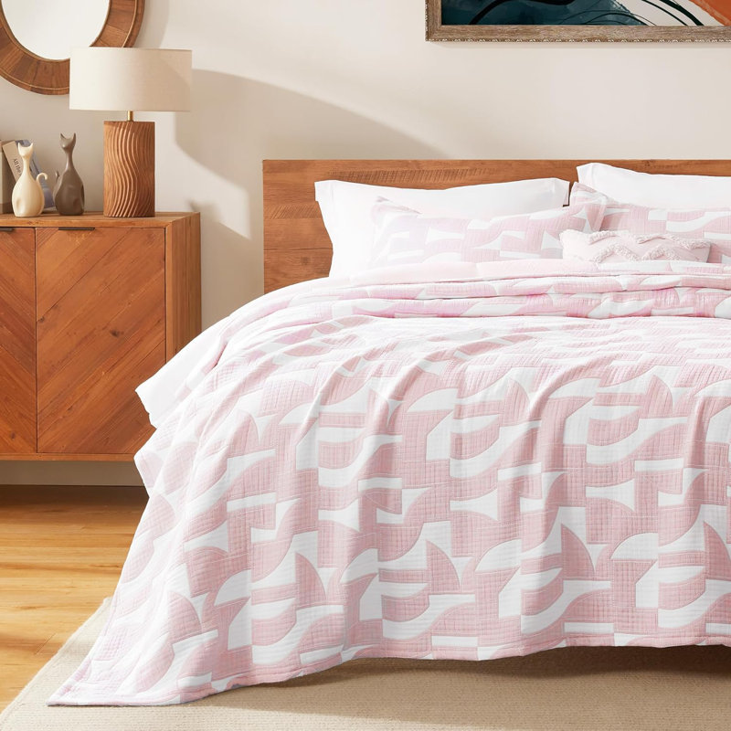 Tencel Lyocell Jacquard Quilt Set Silky Cooling Breathable All Season Bed Coverlet For Bedroom Guest Room Dorm