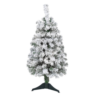 Flocked Rock Springs Spruce Artificial Christmas Tree