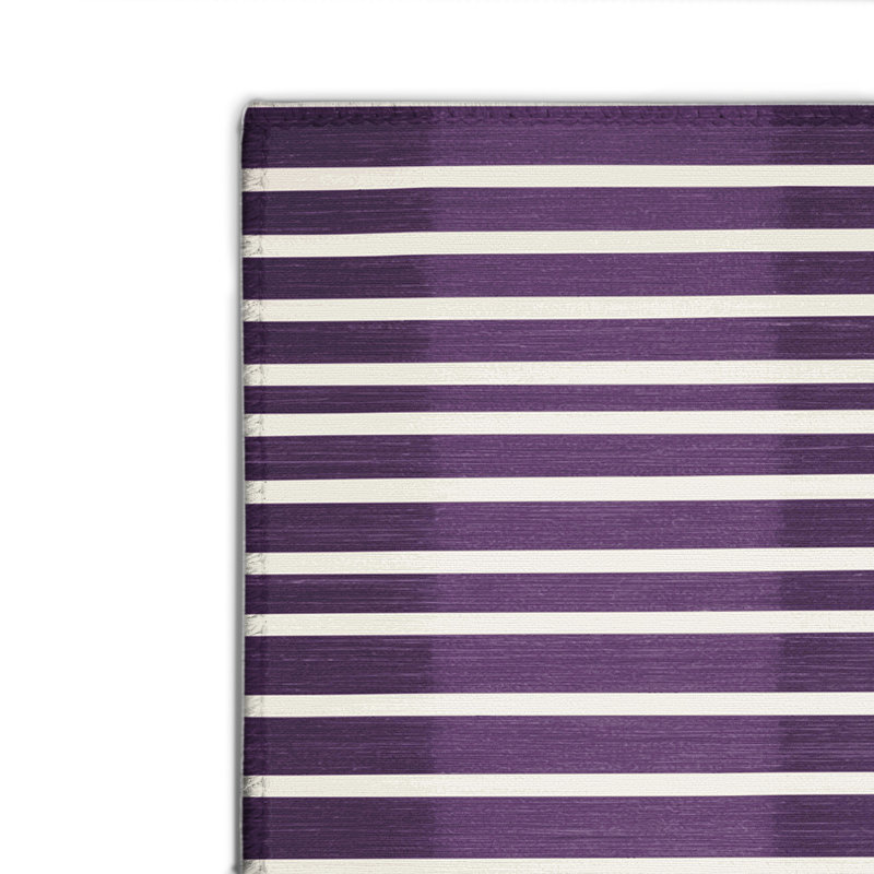 Tapis intérieur / extérieur mauve HorizontalStripes, Rectangulaire 2 pi x 3 pi