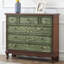 Console verte et bois manufacturé vert