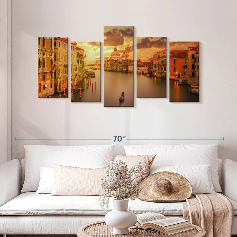 Senne Sunset In Venice, 27" H x 54" W