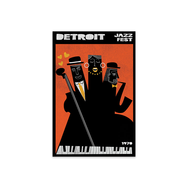 Detroit Jazz Fest 1970, reproduction sur verre acrylique