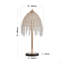 Lampe de table - Cascade rétro avec abat-jour en perles de cristal et base texturée en marbre pour le salon, la chambre à coucher ou le bureau, lampe de table élégante en cristal de 19 po (ampoule non incluse)-1635062017