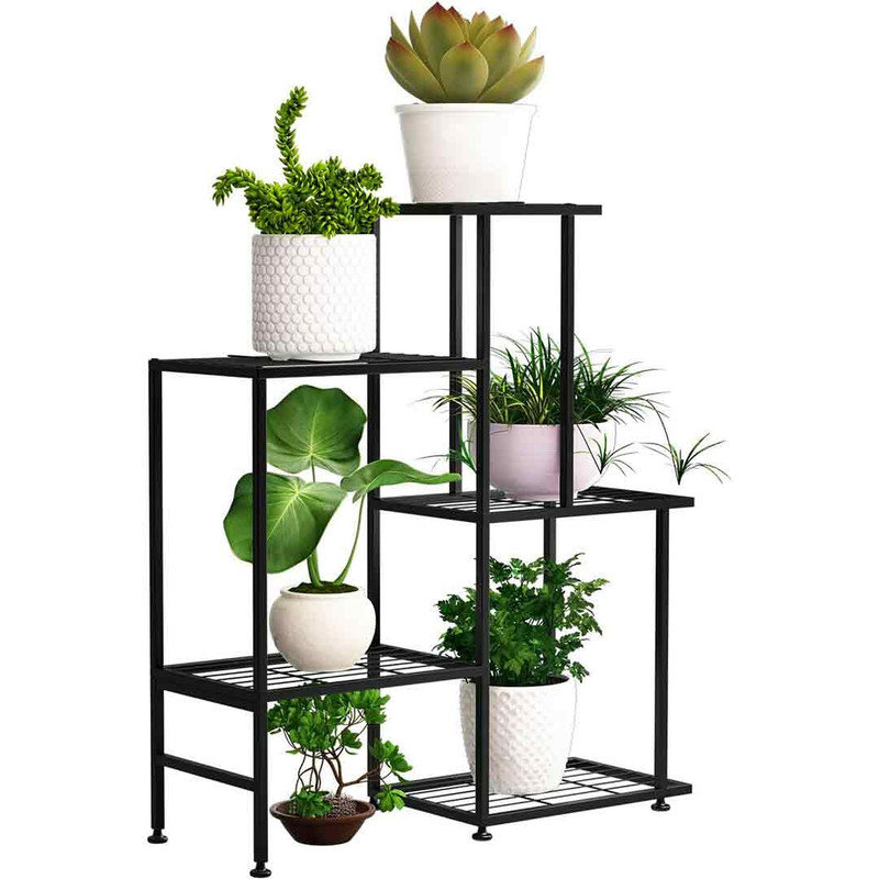 Arlmont & Co. 5 Tier Metal Plant Shelf Flower Pot Holder Display Racks ...