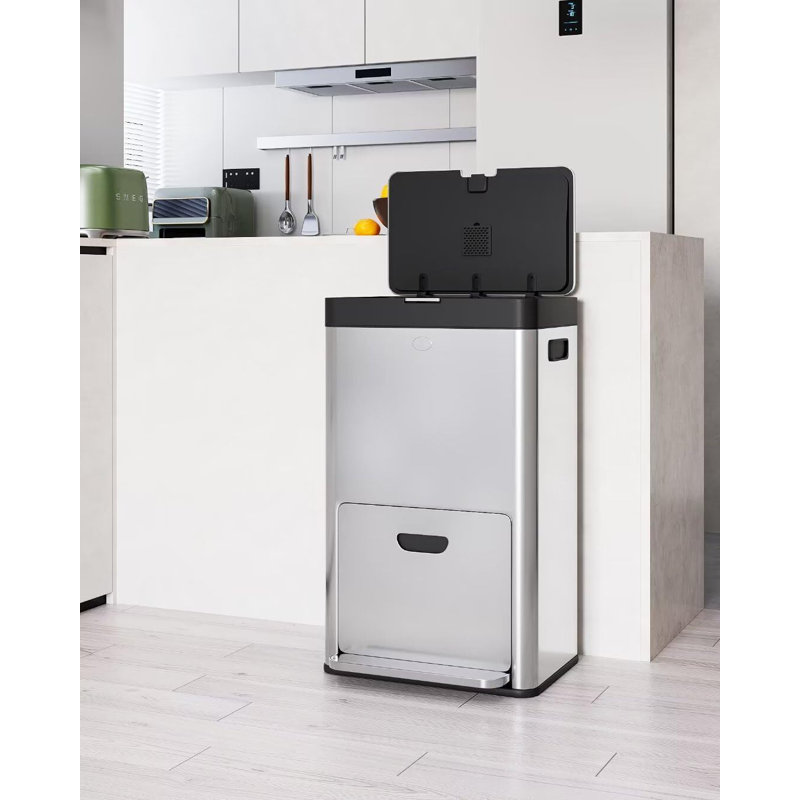 Poubelle de cuisine en acier inoxydable 56L / 14,8 GAL