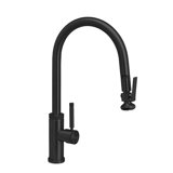 Industrial Plp Pulldown Faucet - Lever Sprayer - Angled Spout