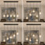 Lustre linéaire moderne à 5 lumières avec îlot de cuisine Hooman