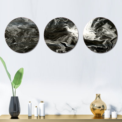 Ensemble de 3 décorations murales en marbre acrylique IV