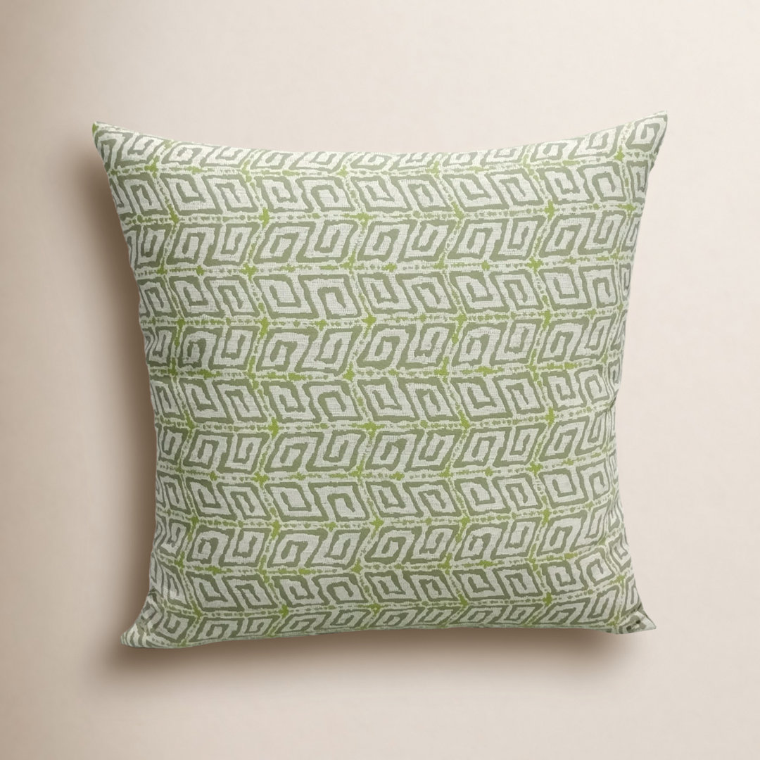 Liza Pillow Cover & Insert Square in Green/White (Set of 2) Birch Lane™