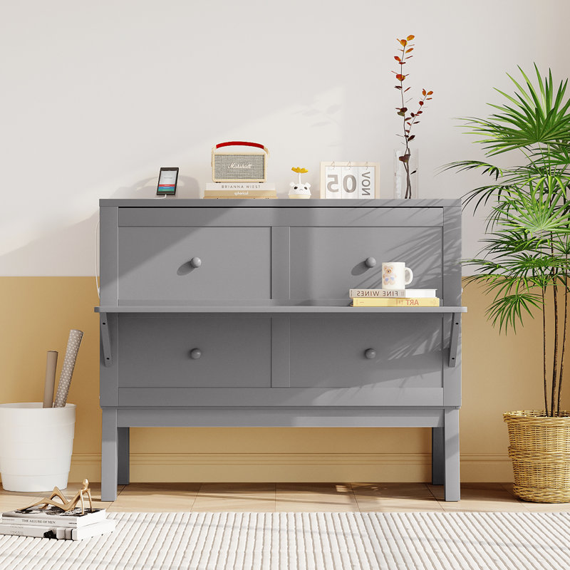 Lit escamotable Chalen, Grand, Gris