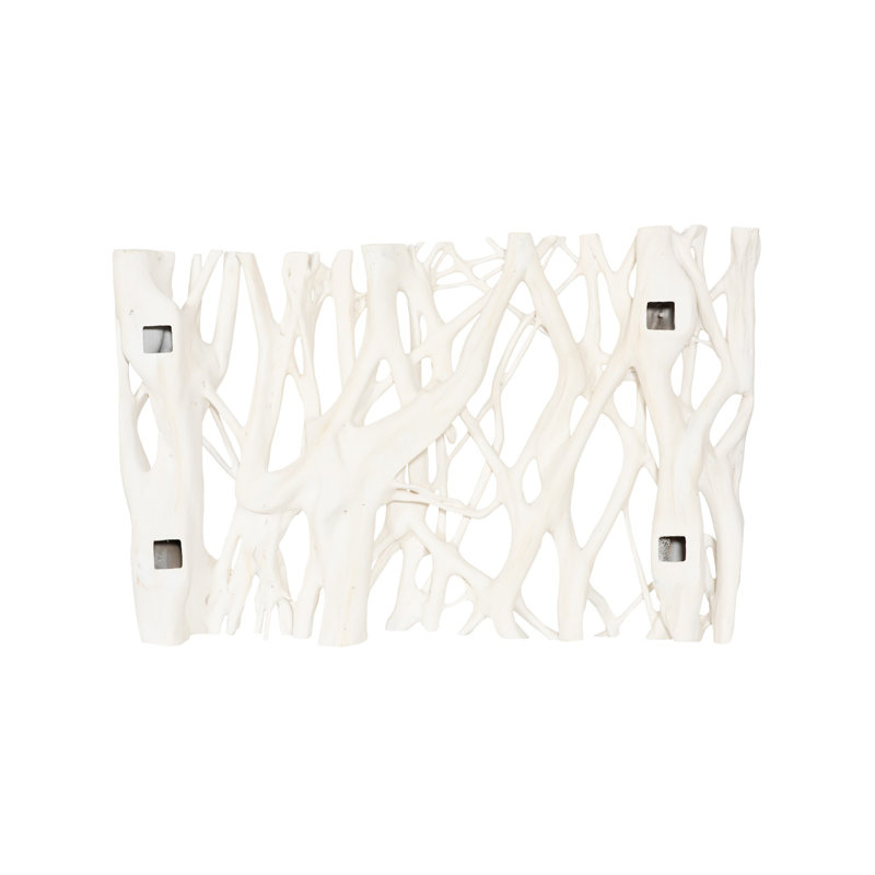 Cast Entwined Rectangular Wall Root, Faux Bleached