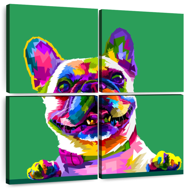 Brampt Abstract Bulldog, 38" H x 38" W