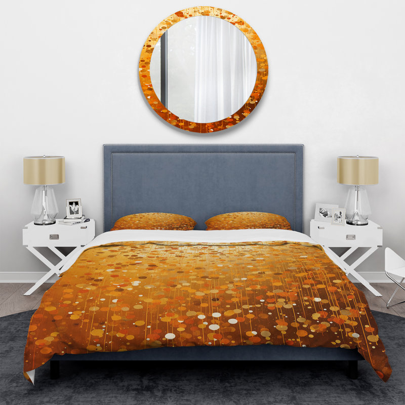 Ensemble de housse de couette Golden Abstract Dot Radiance II - Abstract Collages