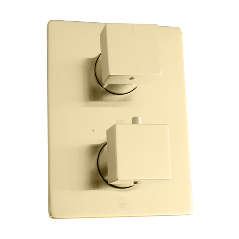 Complete Shower System with Rough-in Valve, Champagne Bronze