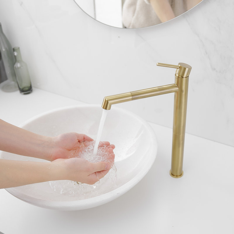 Single-handle Bathroom Faucet, Brushed Gold