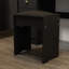 Bureau de coiffeuse moderne avec miroir, 5 tiroirs, tablettes et tabouret assorti, coiffeuse à maquillage-114228075