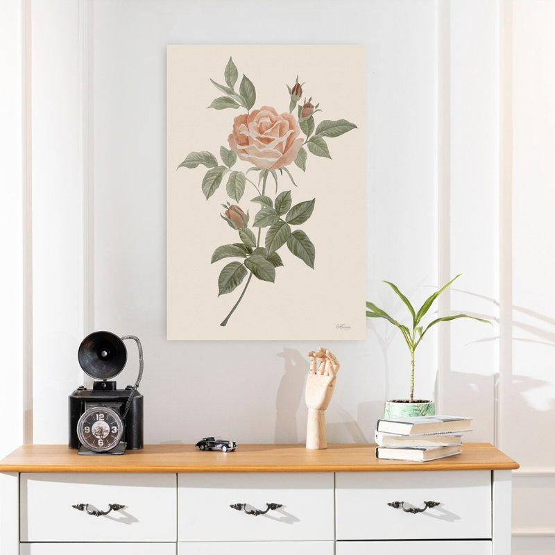 Art antique, rose antique classique rétro, 24" H x 16" W