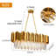 Lustre 32 po pour îlot de cuisine en cristal doré moderne, base E12, sans ampoule, pour îlot de cuisine