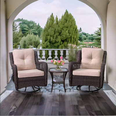 Halvar 2 - Person Patio Conversation Set with Cushions
