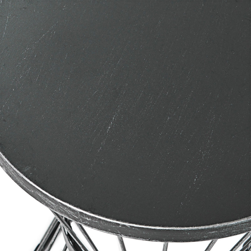 Table d'appoint d'extérieur, Noir mat