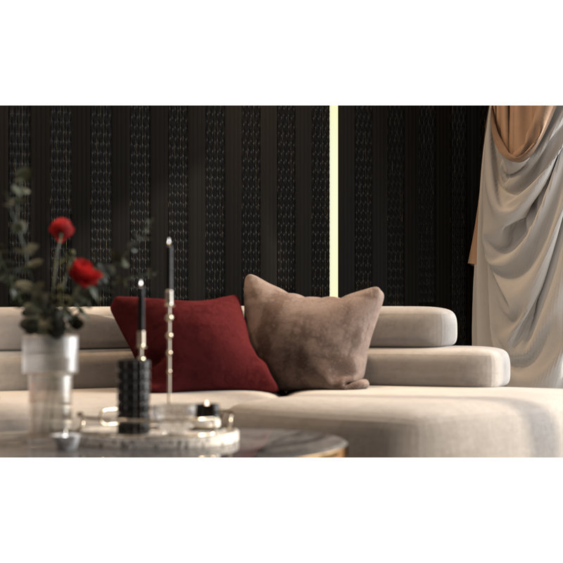 94.5Inch L X 6.4Inch W X 0.50 D Adorning Wall Vinyl Panelling (4-Pack), Grey