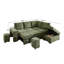 Canapé modulaire rembourré avec repose-pieds 94,88 po-1111629568