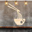 Art mural abstrait de nouilles et de baguettes - ACM-427609090-427609093