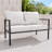 Outdoor Wicker Loveseat with Cushions-102620324