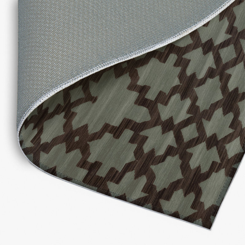 Trellis Brown Indoor and Outdoor Area Rug, Rectangle 2' x 3'