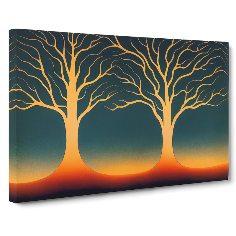 Exhilarating Trees Abstract - Wrapped Canvas, 50cm H x 76cm W x 3cm D