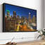 «Charlotte Night Skyline Wall Art»-366021315
