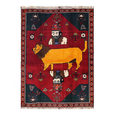 Tapis shiraz fin noué à la main 4 pi 1 po x 5 pi 5 po