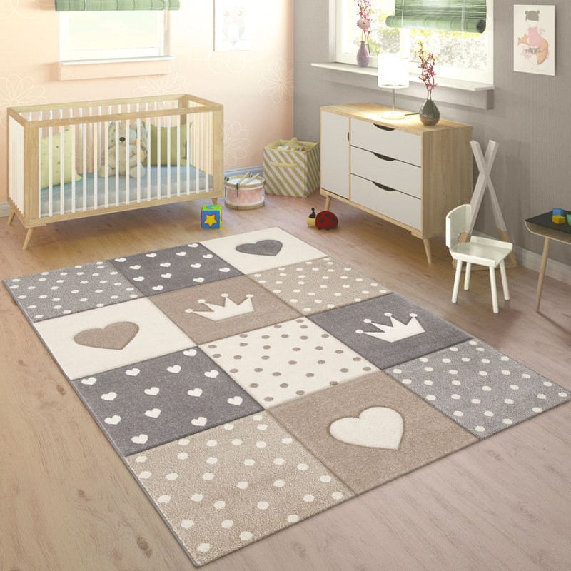 Coan Rug, Rectangle 140 x 200cm, Beige/Cream/Grey