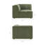 Canapé modulaire rembourré sans accoudoirs en tissu performance en L 4 pièces Bange-739712150