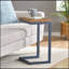 Table d'appoint en bois de sapin antique avec base en fer, polyvalente et élégante pour toute pièce ou espace extérieur-469752295