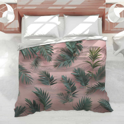 Édredon feuilles de palmier tropical