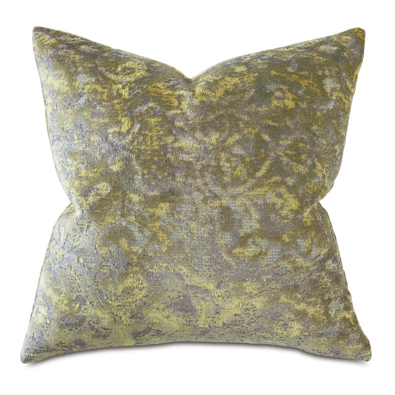 Abstract Reversible Throw Pillow, Yellow