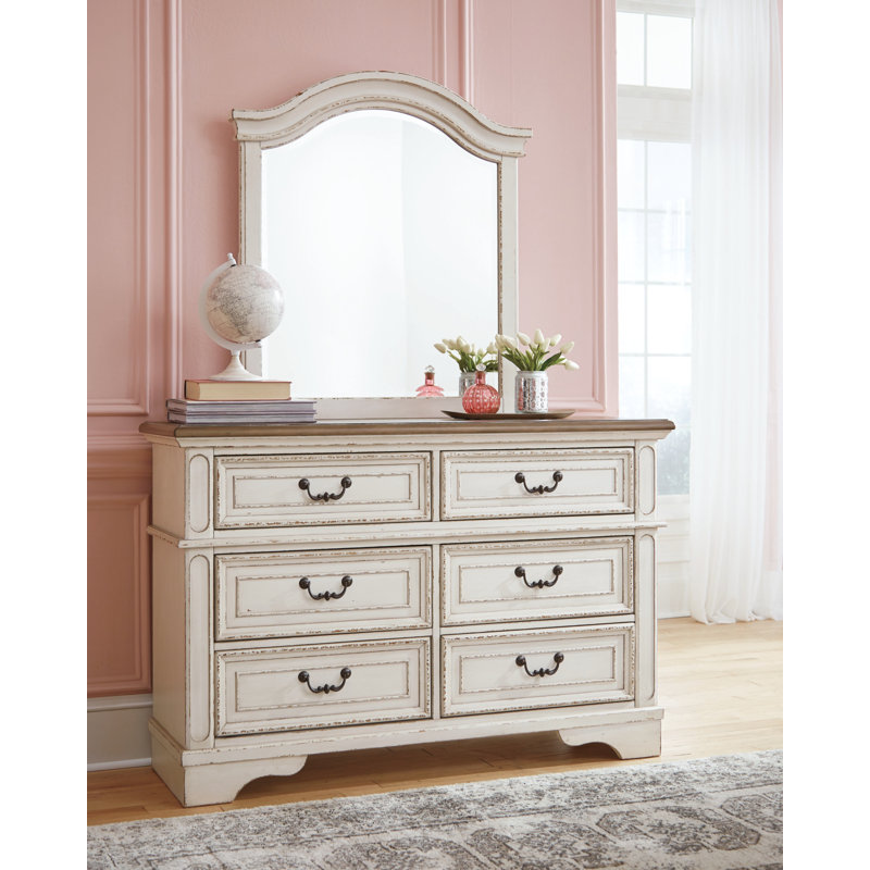 Commode double 6 tiroirs avec miroir Heraldas