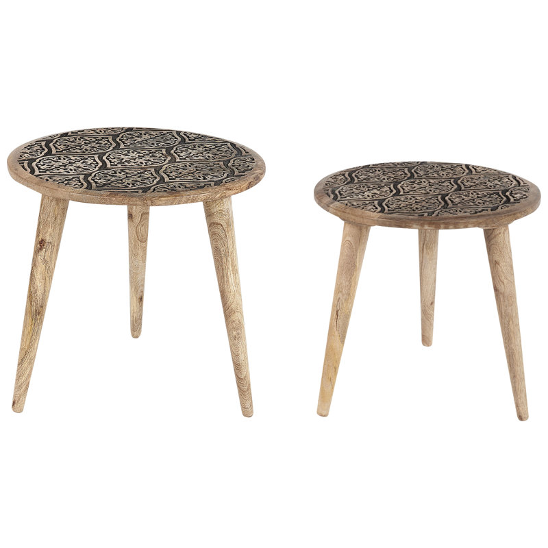 Bernardete Solid Wood Nesting Tables