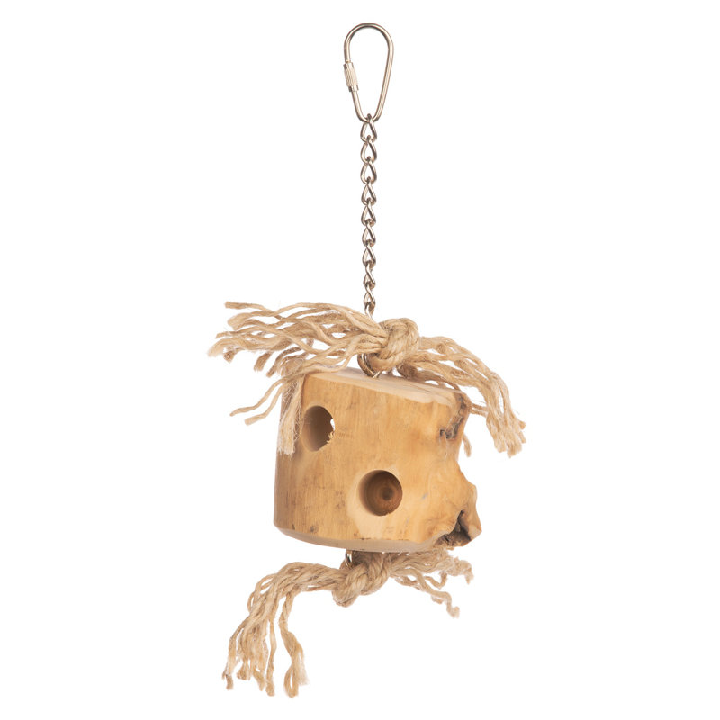 Jouet pour oiseaux en bois