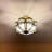 4  - Light Dimmable Semi-flush Mount Chandelier With Glass Lampshade And Light Sources