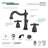 Kingston Brass Heritage Two-Handle 3-Hole Deck Mount Widespread Bathroom Faucet with Pop-Up Drain-50762616