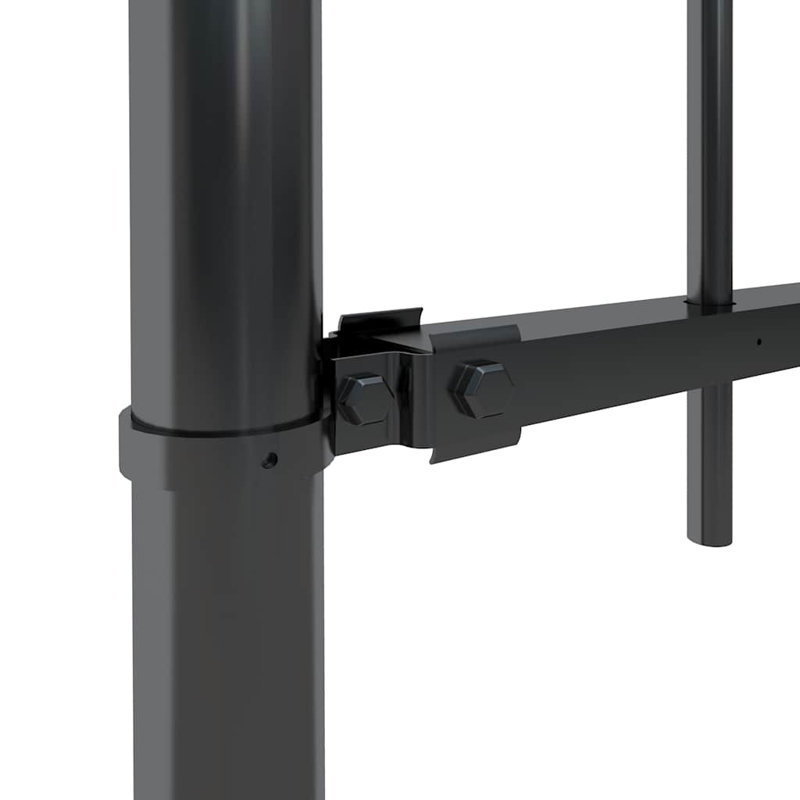Clôture en métal noir Kimmswick, H 11,2 pi x l 4,9 pi