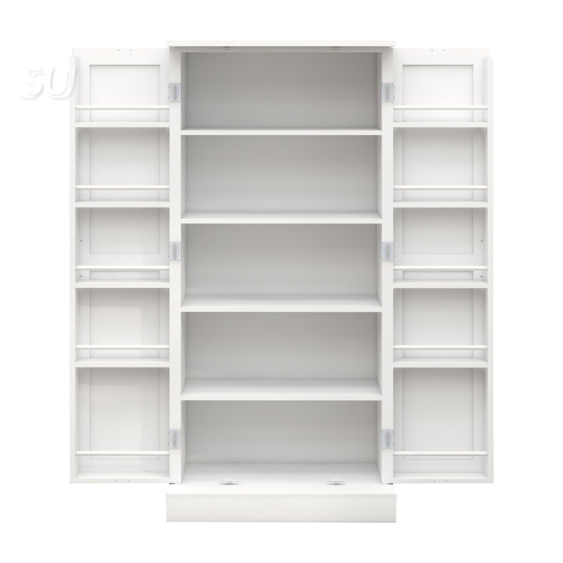 Élégant garde-manger de cuisine à DEL de 50 pouces avec tablettes réglables et éclairage intelligent pour un rangement et un style améliorés