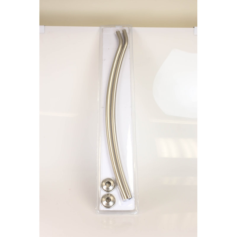  Tringle de rideau de douche ajustable, Nickel satiné